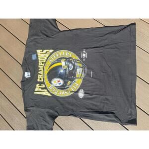 Vintage NWT Salem Pittsburgh Steelers AFC Champions T-Shirt Large